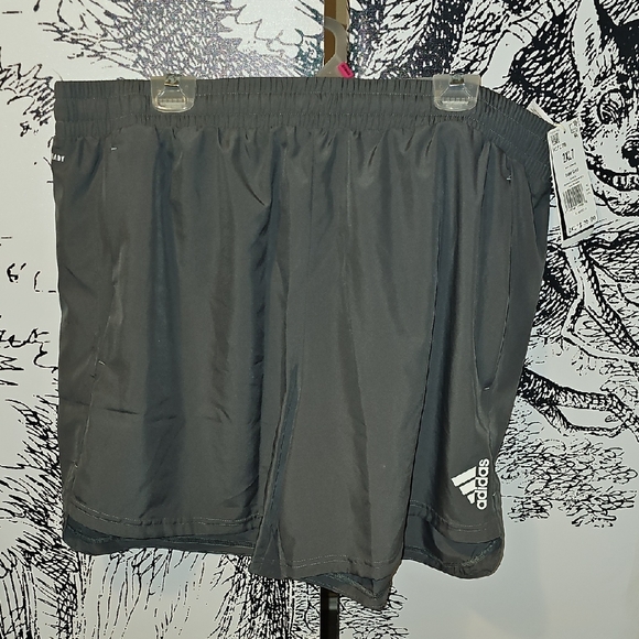 Adidas Black Athletic Shorts Lightweight Performance - Picture 1 of 3